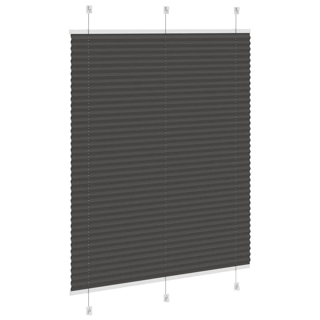Plisuota žaliuze juoda 105x100 cm audinio plotis 104,4 cm