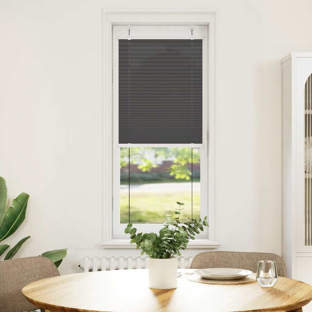 Plisuota žaliuze juoda 40x150 cm audinio plotis 39,4 cm