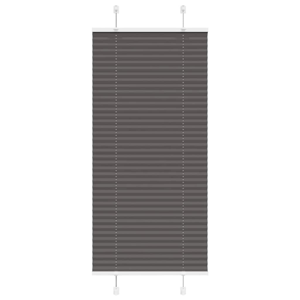 Plisuota žaliuze juoda 55x150 cm audinio plotis 54,4 cm