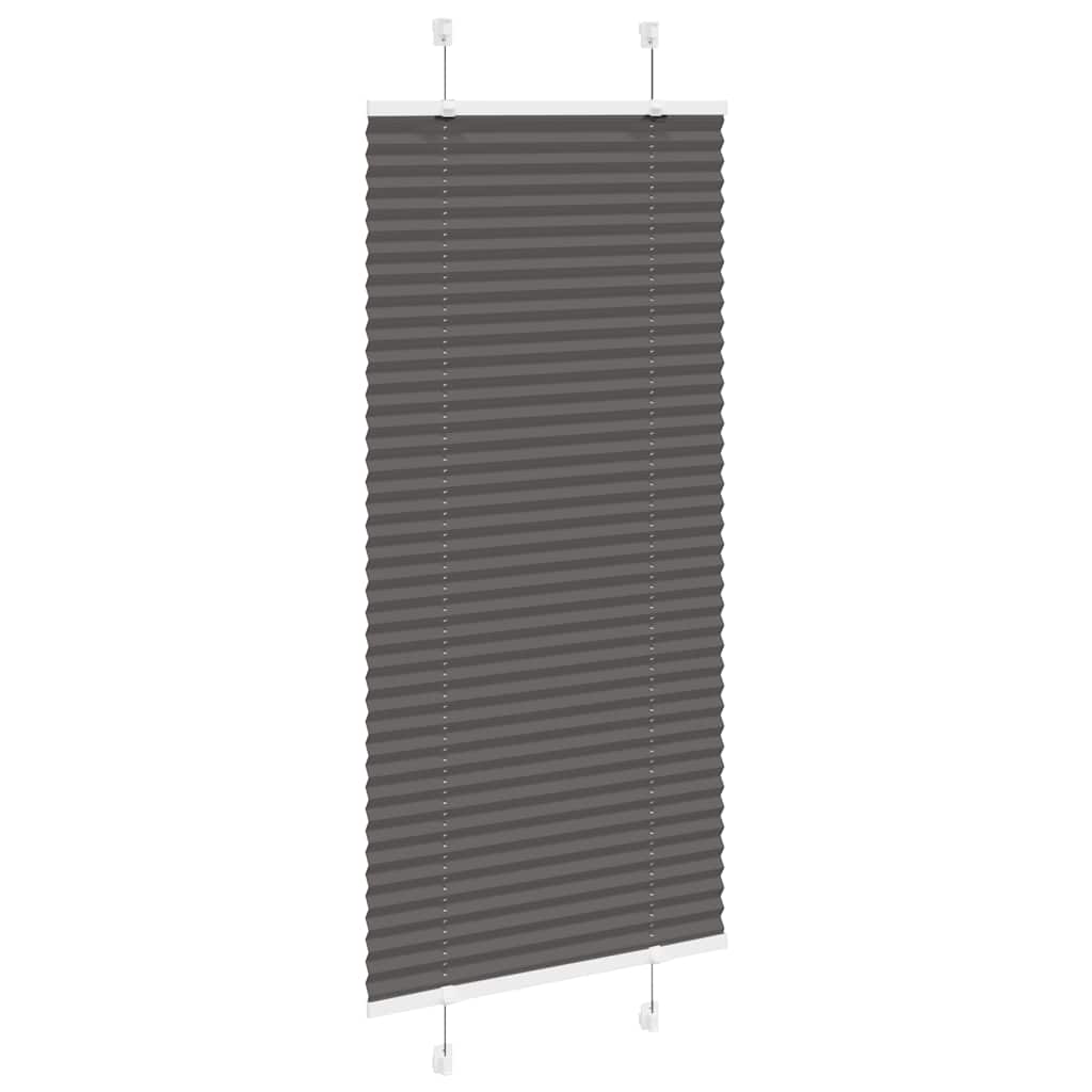 Plisuota žaliuze juoda 55x150 cm audinio plotis 54,4 cm
