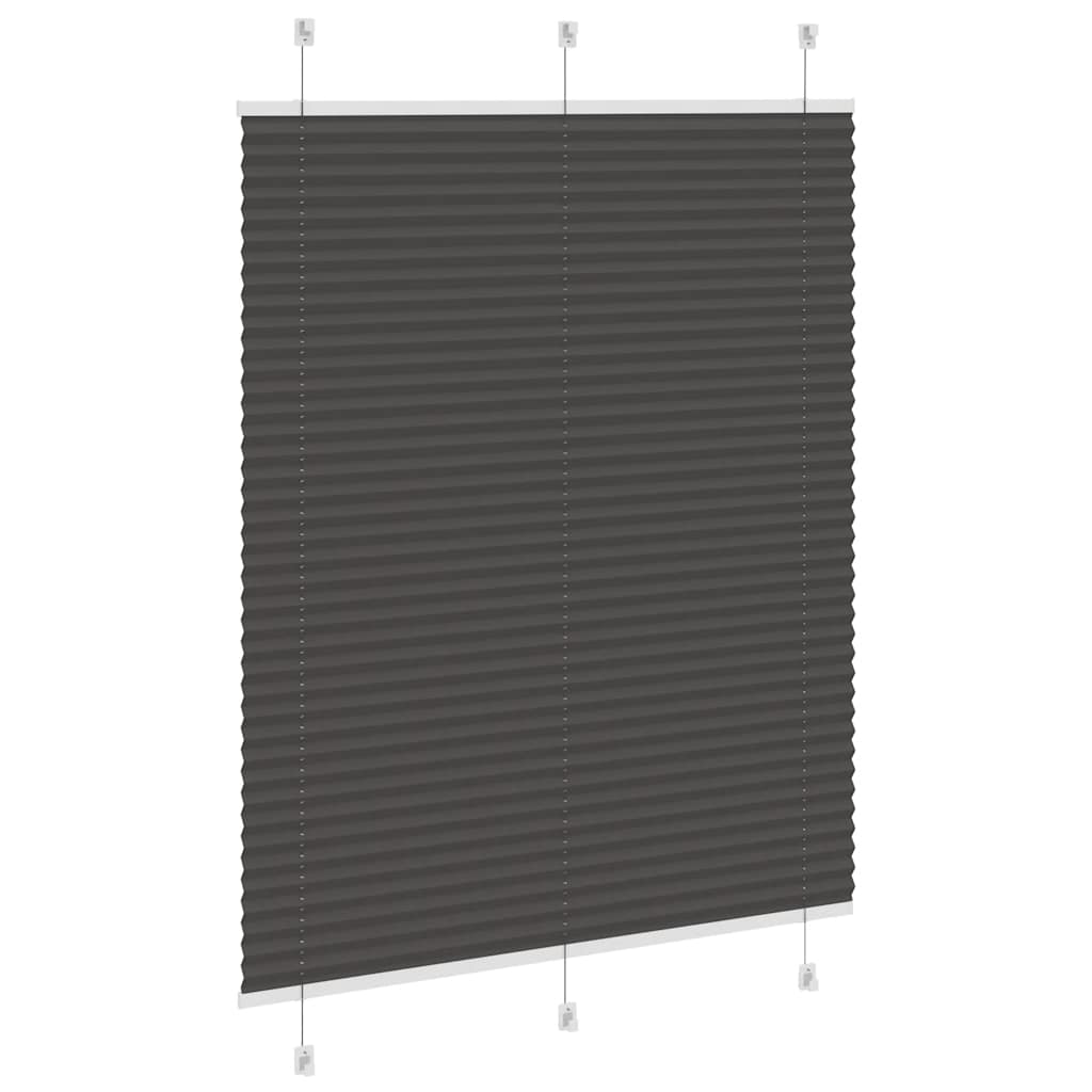 Plisuota žaliuze juoda 110x150 cm audinio plotis 109,4 cm