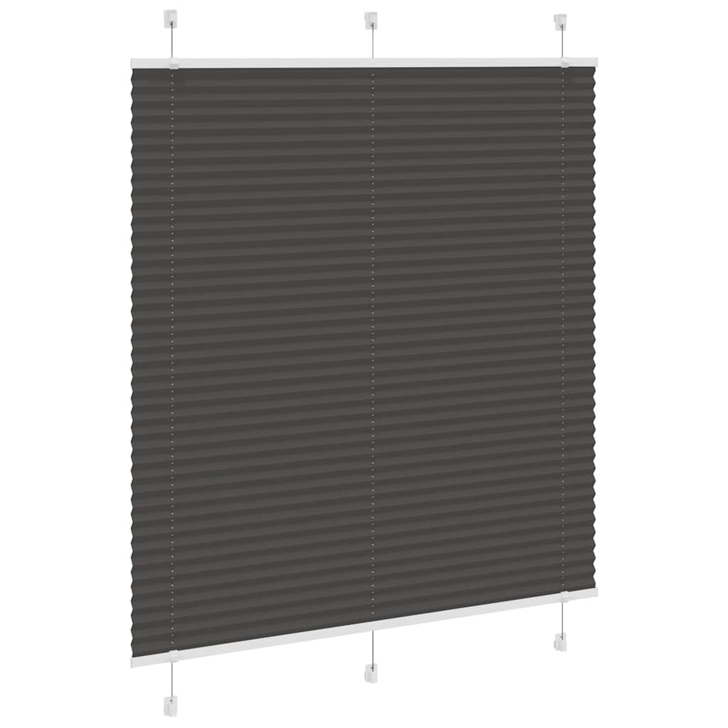 Plisuota žaliuze juoda 115x150 cm audinio plotis 114,4 cm