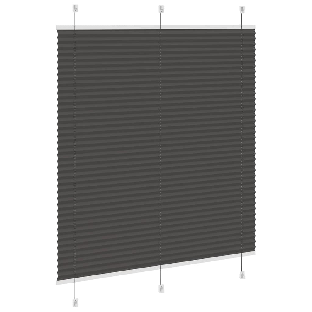 Plisuota žaliuze juoda 115x150 cm audinio plotis 114,4 cm