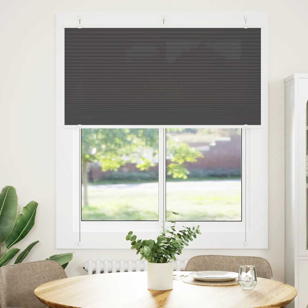 Plisuota žaliuze juoda 120x150 cm audinio plotis 119,4 cm