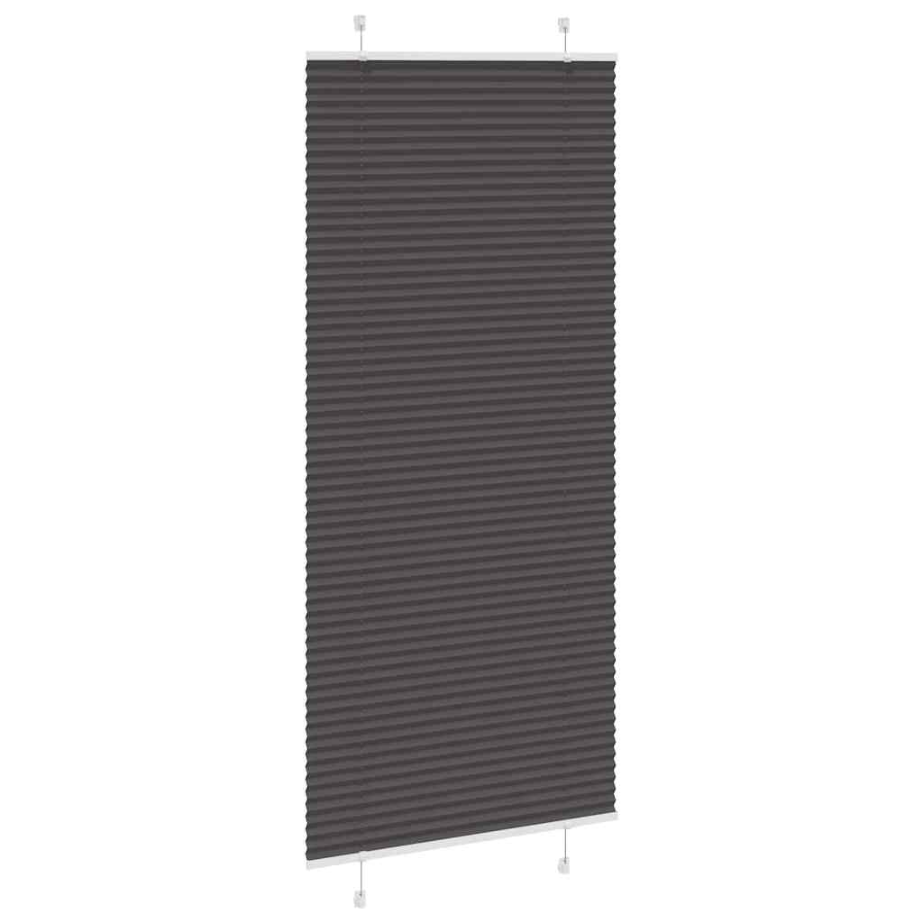 Plisuota žaliuze juoda 90x200 cm audinio plotis 89,4 cm