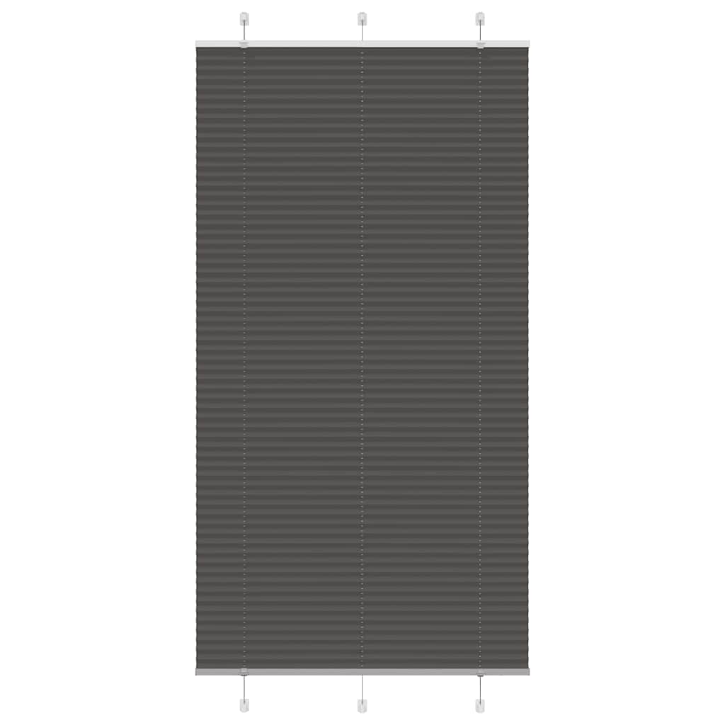 Plisuota žaliuze juoda 110x200 cm audinio plotis 109,4 cm