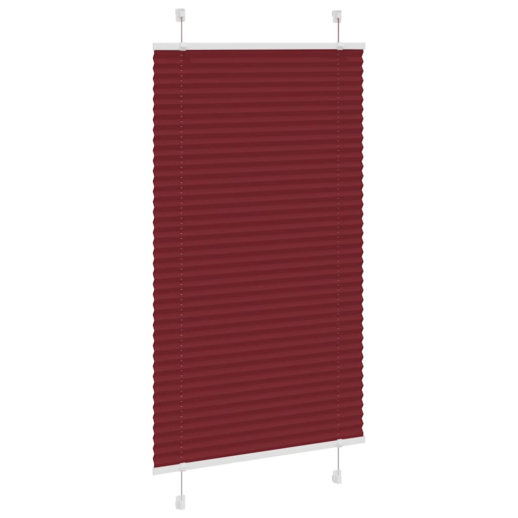 Klostuotos žaliuzės, bordo spalvos, 75x100 cm, audinys, plotis 74,4 cm, poliesteris