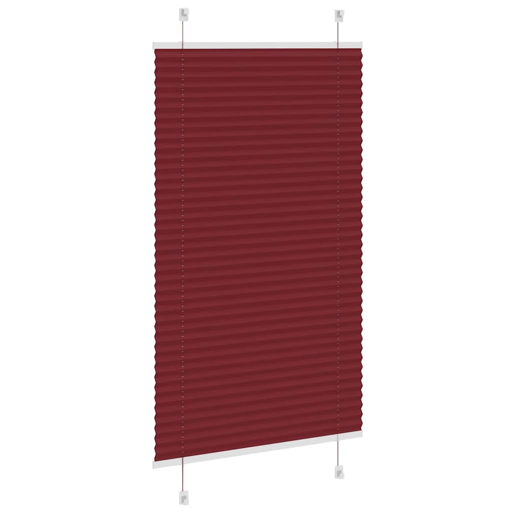 Klostuotos žaliuzės, bordo spalvos, 75x100 cm, audinys, plotis 74,4 cm, poliesteris