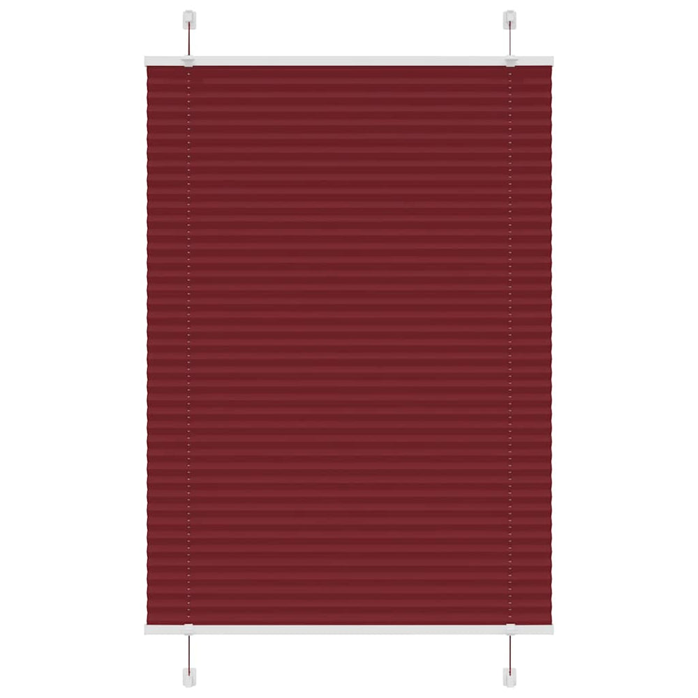 Klostuotos žaliuzės, bordo spalvos, 90x100 cm, audinys, plotis 89,4 cm, poliesteris
