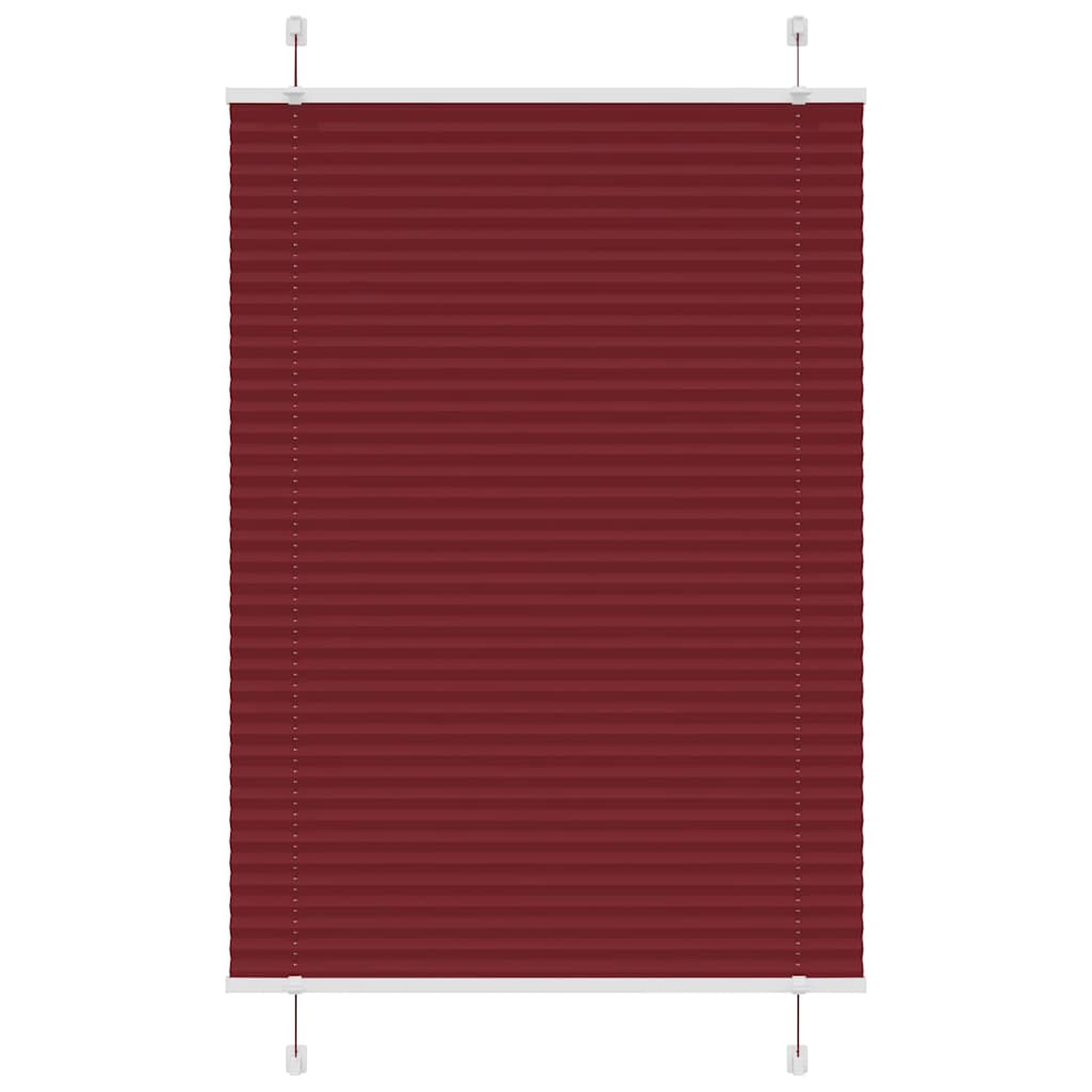 Klostuotos žaliuzės, bordo spalvos, 90x100 cm, audinys, plotis 89,4 cm, poliesteris