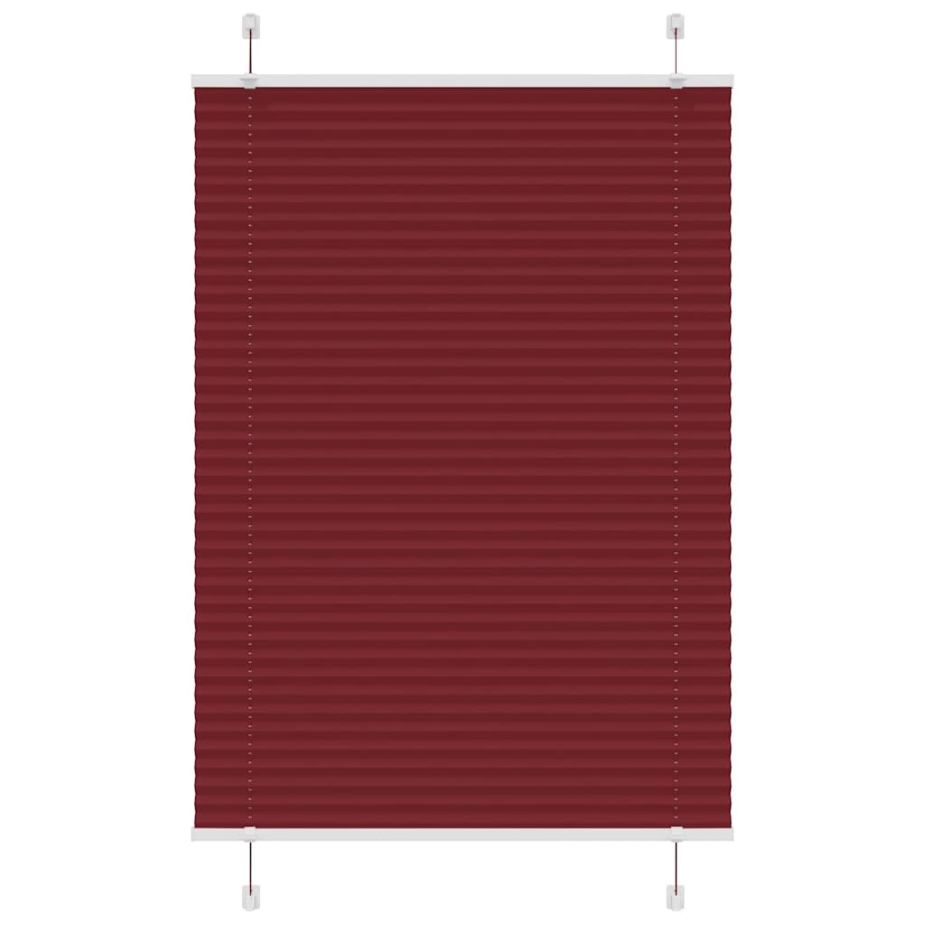 Klostuotos žaliuzės, bordo spalvos, 100x100 cm, audinys, plotis 99,4 cm, poliesteris
