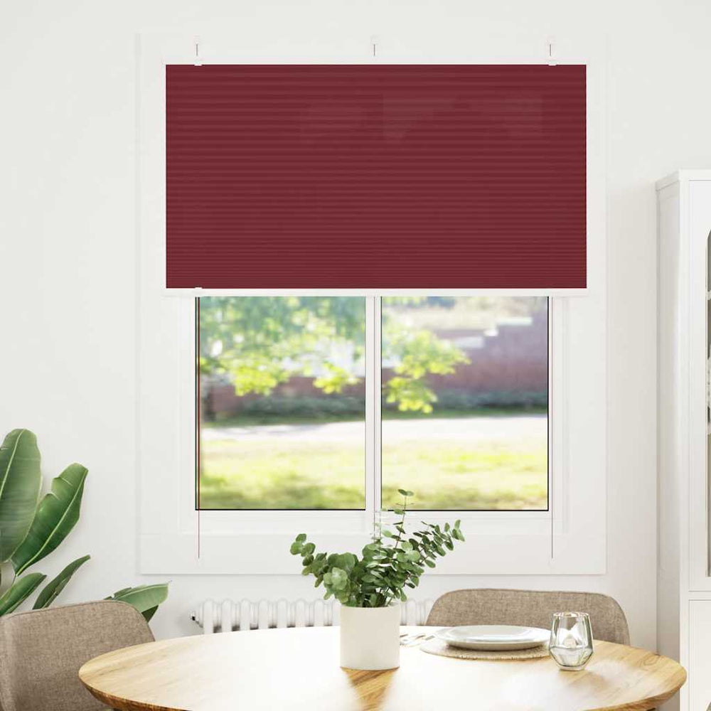 Plisuota žaliuze Bordo raudona 105x100 cm Audinio plotis
