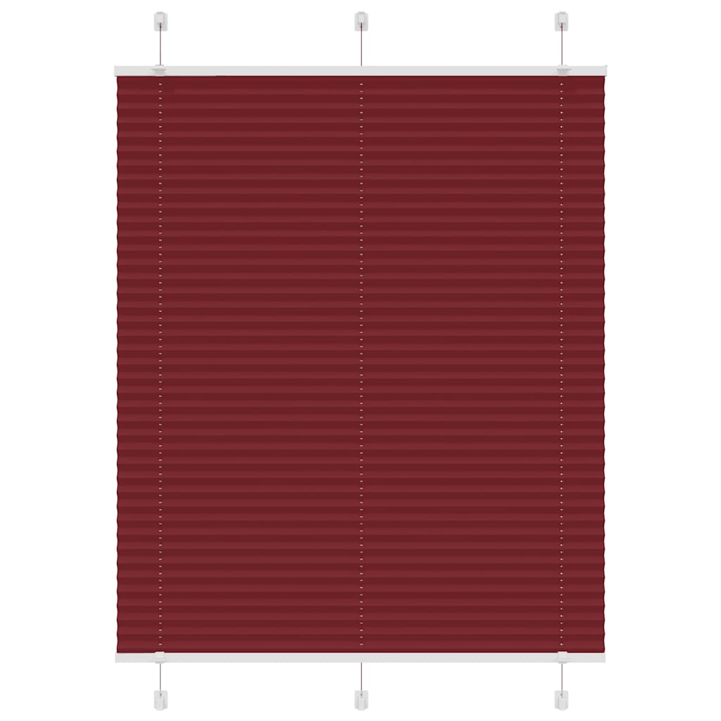Klostuotos žaliuzės, bordo spalvos, 110x100 cm, audinys, plotis 109,4 cm, poliesteris