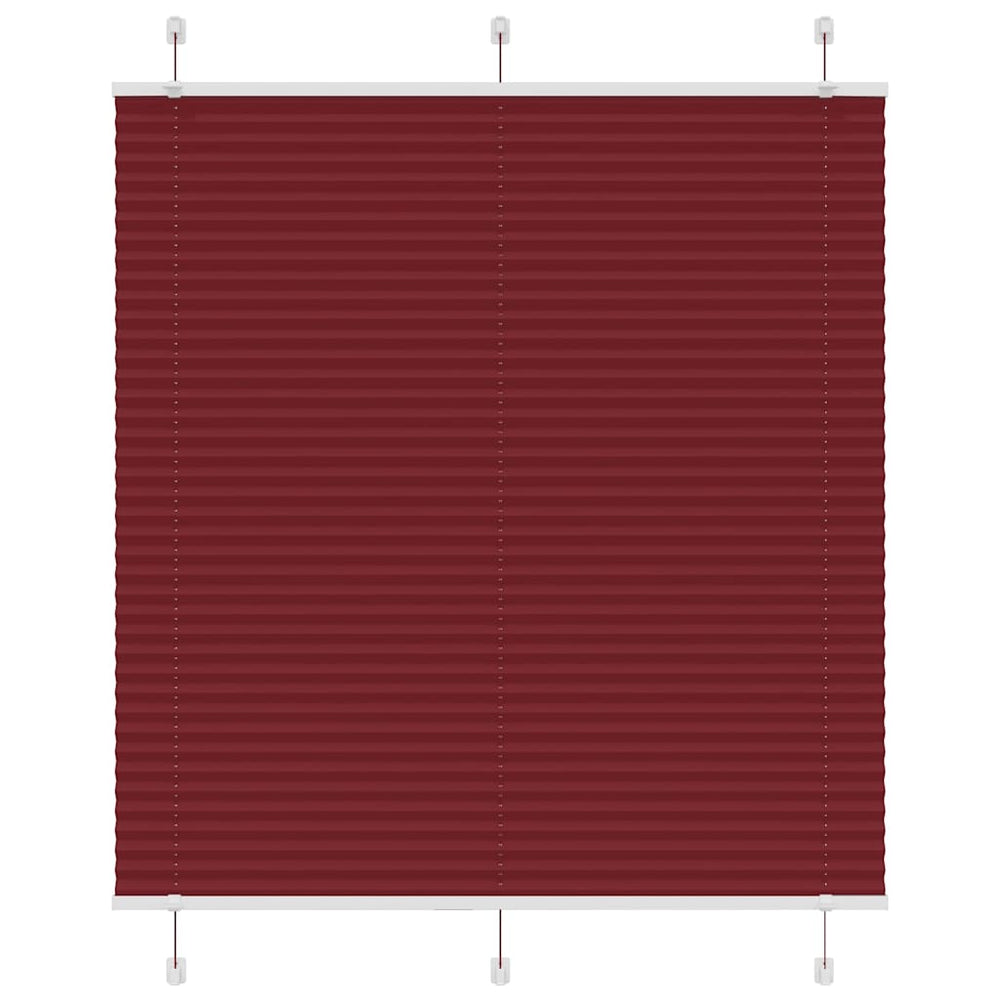 Plisuota žaliuze Bordo raudona 120x100 cm Audinio plotis