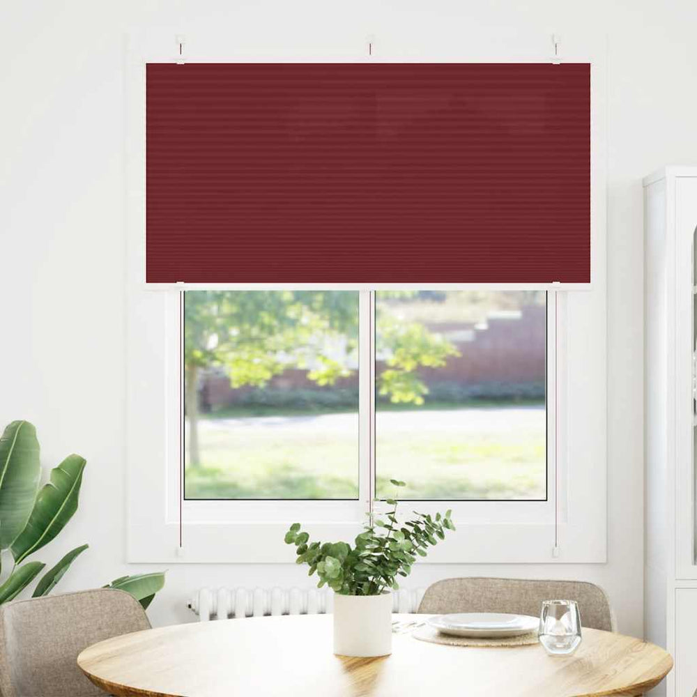 Plisuota žaliuze Bordo raudona 120x100 cm Audinio plotis
