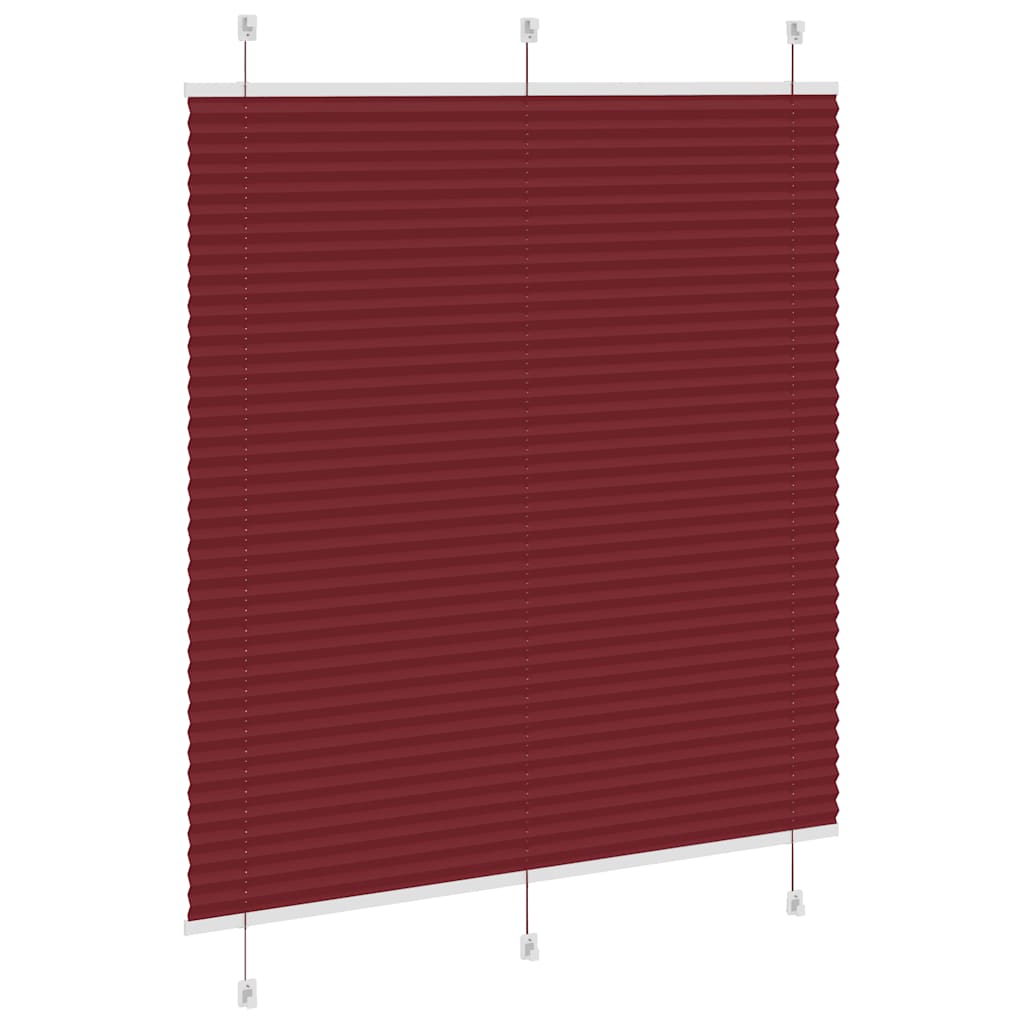 Plisuota žaliuze Bordo raudona 120x100 cm Audinio plotis