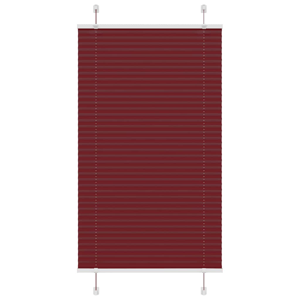 Plisuota žaliuze Bordo raudona 80x150 cm Audinio plotis 79,4 cm