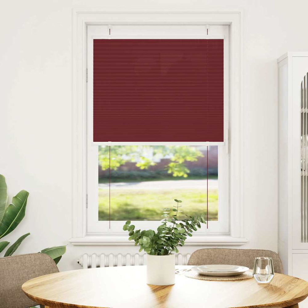 Plisuota žaliuze Bordo raudona 80x150 cm Audinio plotis 79,4 cm