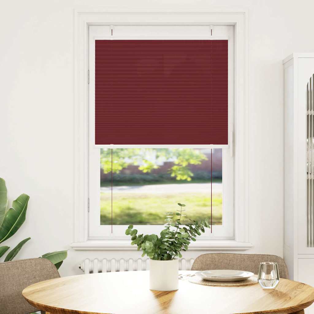 Plisuota žaliuze Bordo raudona 80x150 cm Audinio plotis 79,4 cm