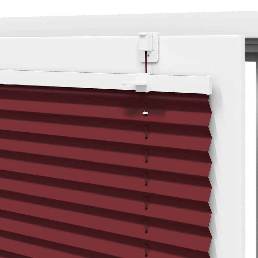 Plisuota žaliuze Bordo raudona 80x150 cm Audinio plotis 79,4 cm