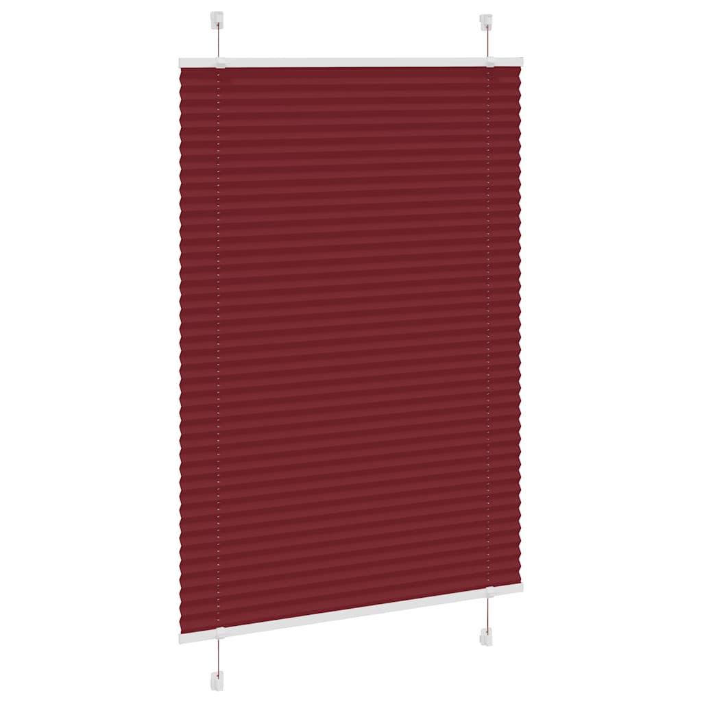 Plisuota žaliuze Bordo raudona 85x150 cm Audinio plotis 84,4 cm