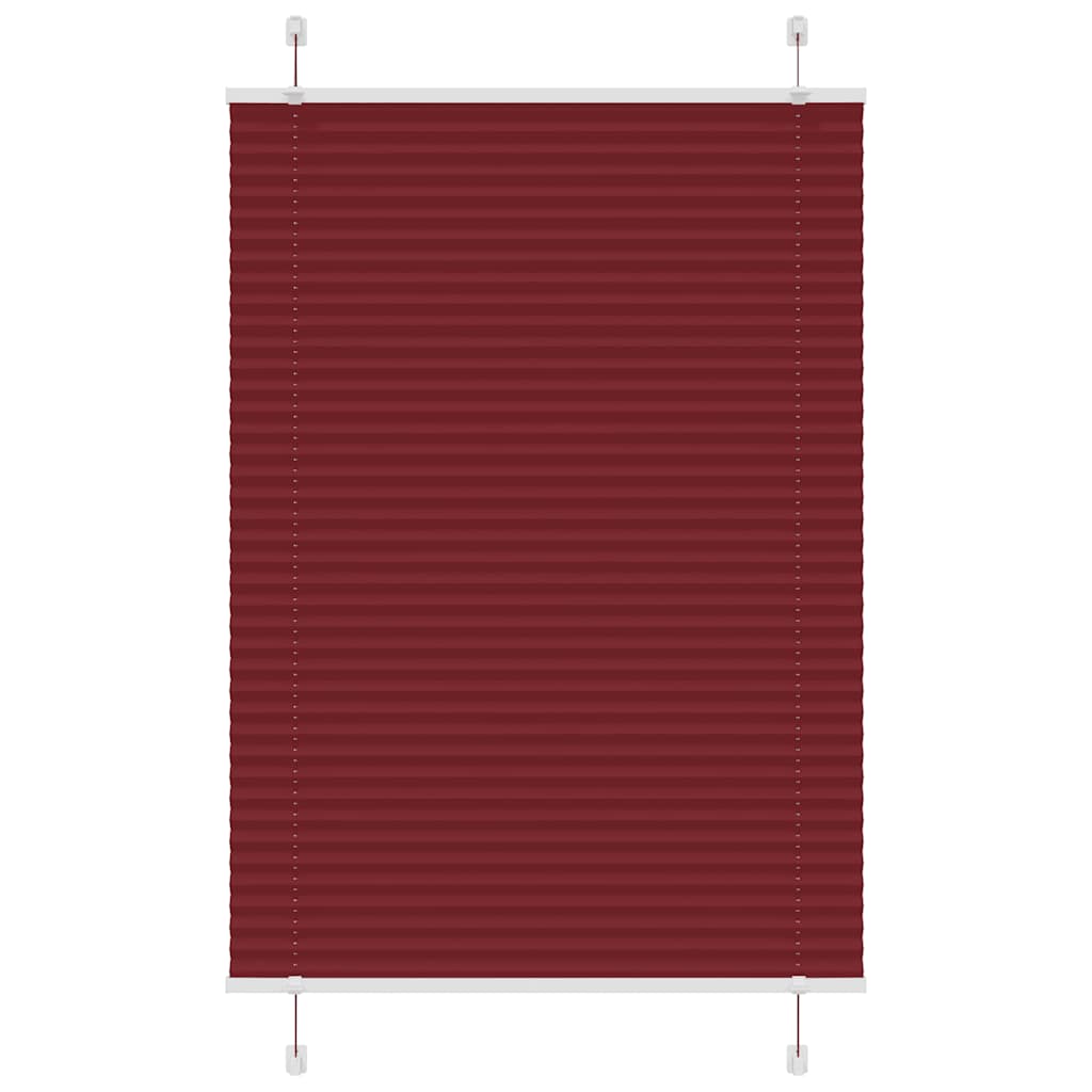 Plisuota žaliuze Bordo raudona 95x150 cm Audinio plotis 94,4 cm