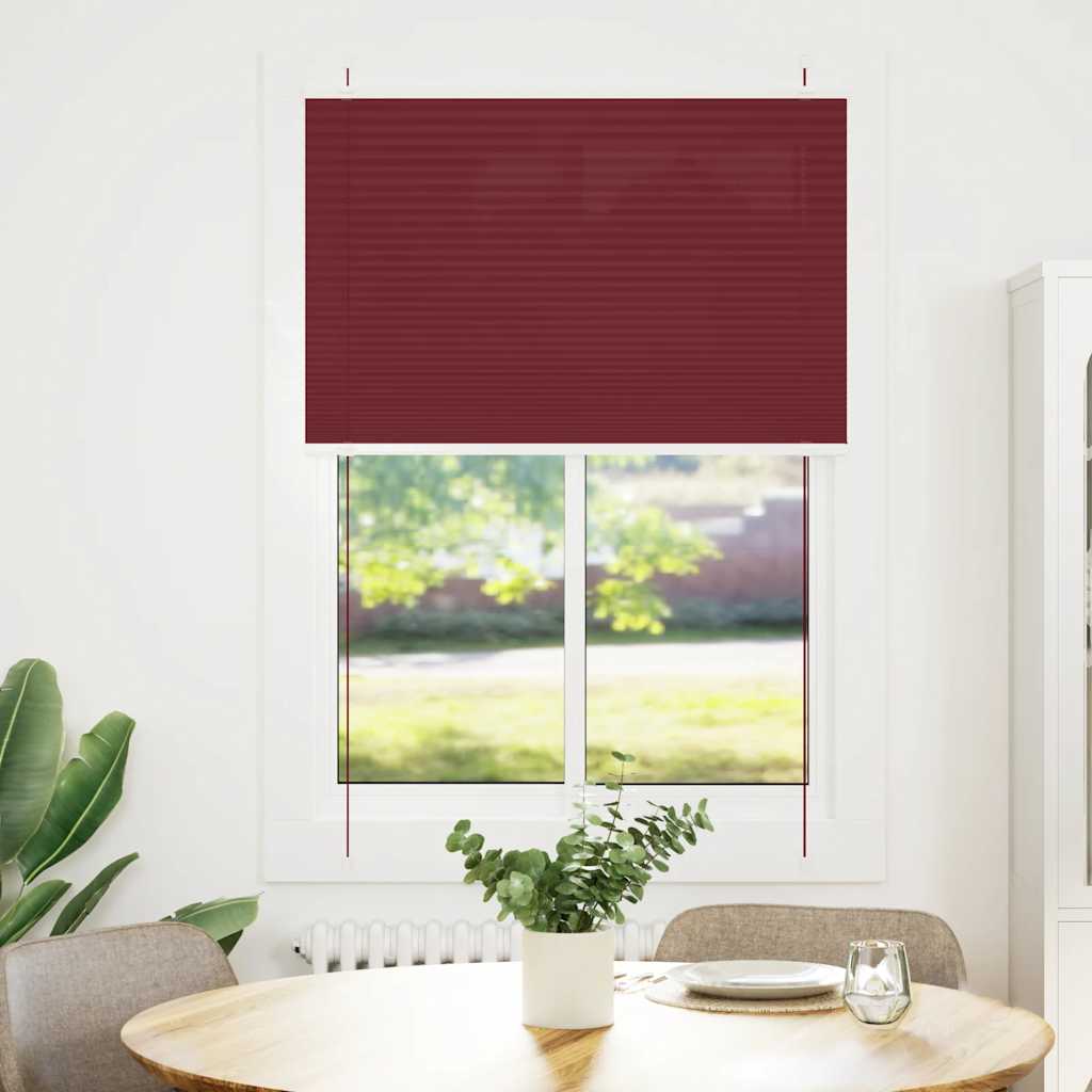 Plisuota žaliuze Bordo raudona 95x150 cm Audinio plotis 94,4 cm