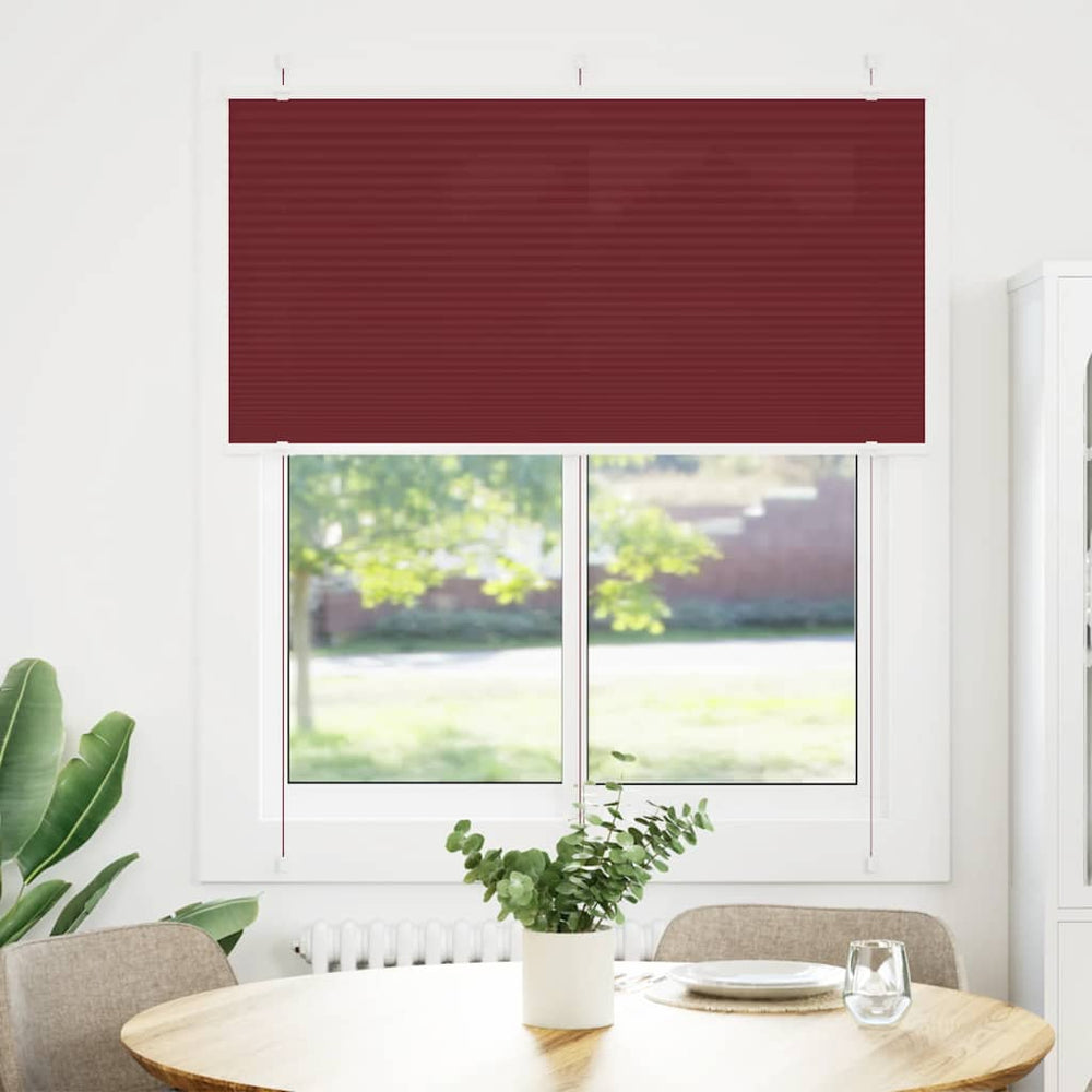 Plisuota žaliuze Bordo raudona 115x150 cm Audinio plotis