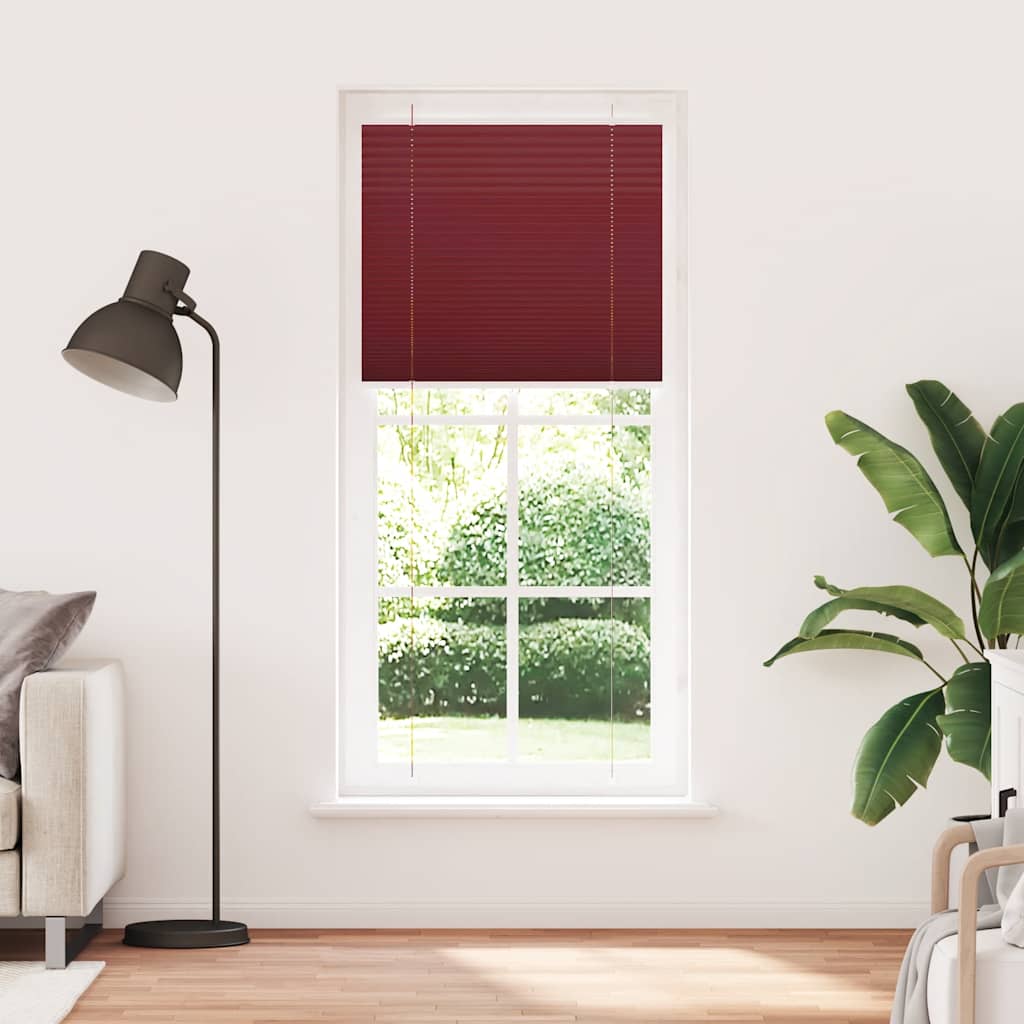Klostuotos žaliuzės, bordo spalvos, 90x200 cm, audinys, plotis 89,4 cm, poliesteris