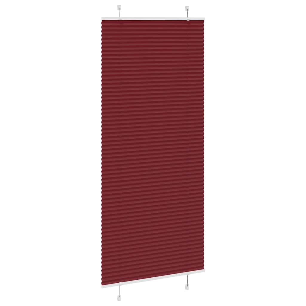 Klostuotos žaliuzės, bordo spalvos, 90x200 cm, audinys, plotis 89,4 cm, poliesteris
