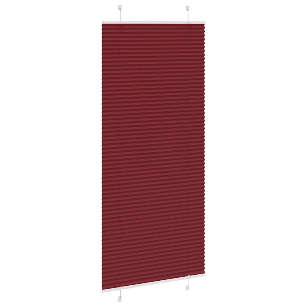 Klostuotos žaliuzės, bordo spalvos, 90x200 cm, audinys, plotis 89,4 cm, poliesteris