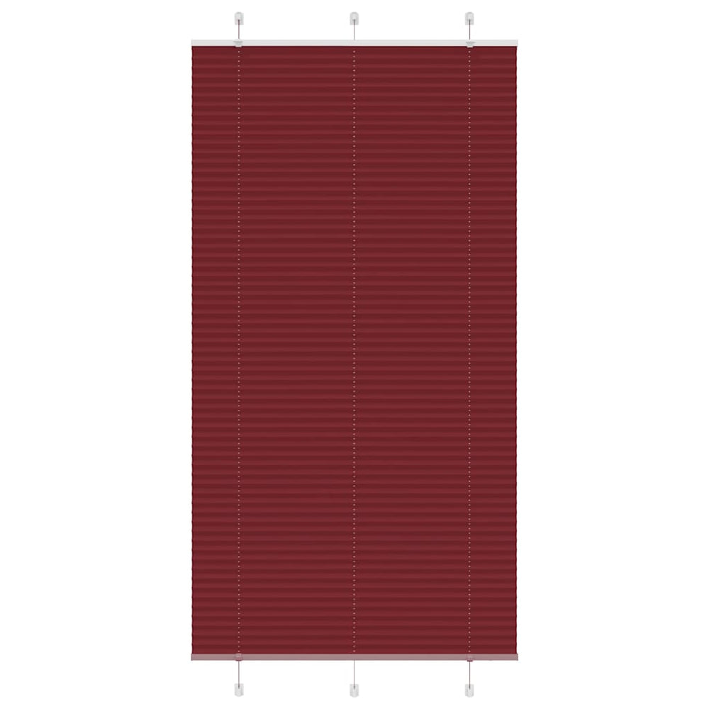 Klostuotos žaliuzės, bordo spalvos, 110x200 cm, audinys, plotis 109,4 cm, poliesteris