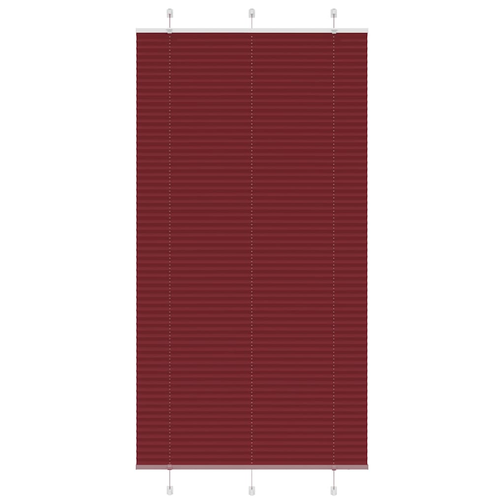 Klostuotos žaliuzės, bordo spalvos, 110x200 cm, audinys, plotis 109,4 cm, poliesteris