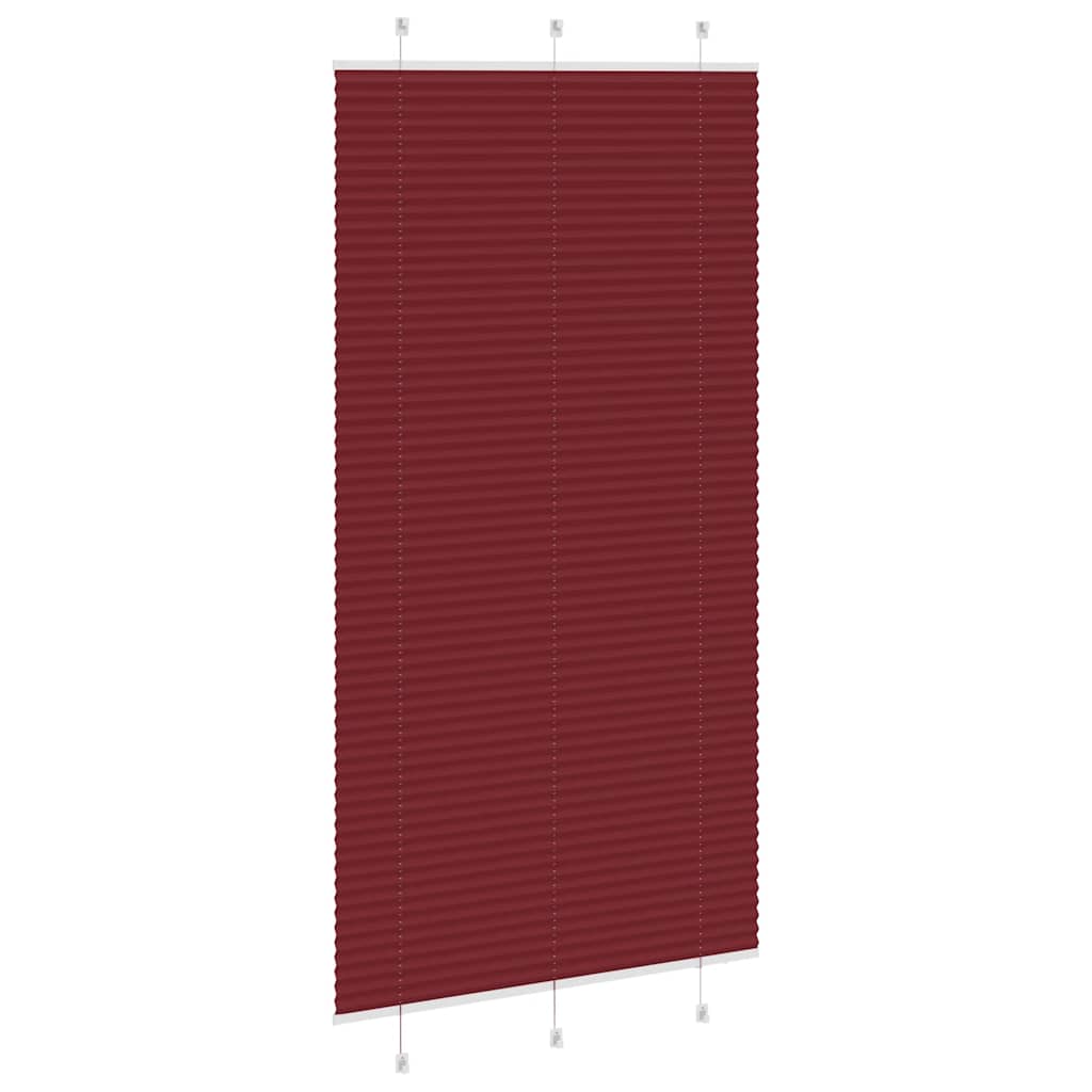 Klostuotos žaliuzės, bordo spalvos, 110x200 cm, audinys, plotis 109,4 cm, poliesteris
