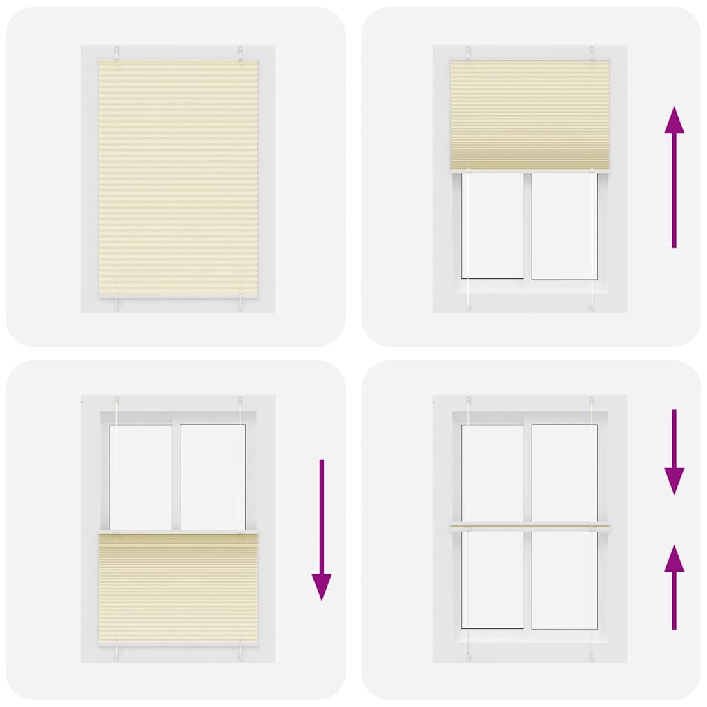 Plisuotas Blind Cream 100x100 cm Audinio plotis 99,4 cm