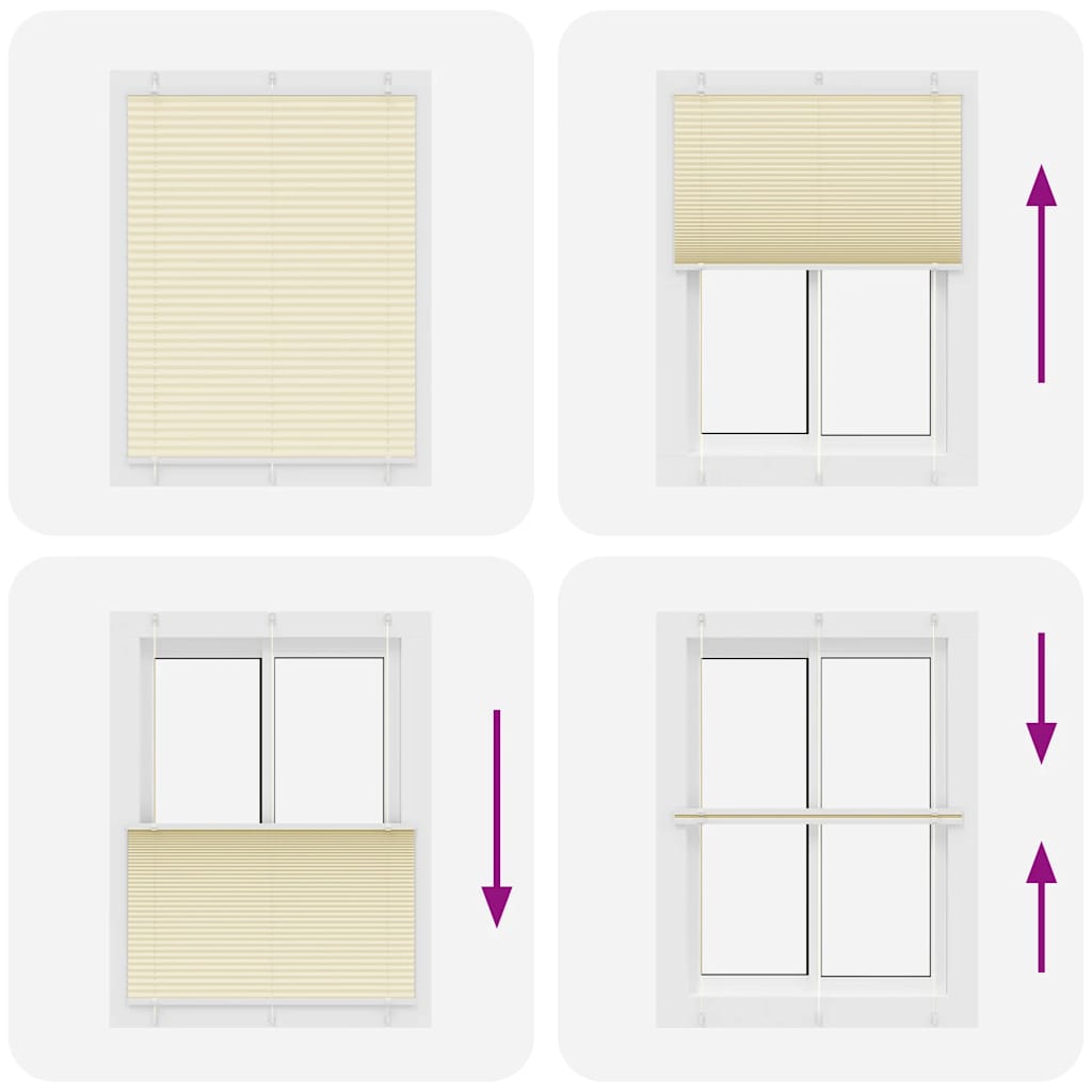 Plisuotas Blind Cream 105x100 cm Audinio plotis 104,4 cm
