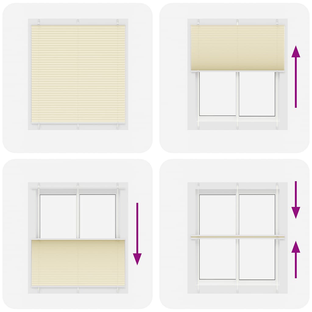 Plisuotas Blind Cream 120x100 cm Audinio plotis 119,4 cm