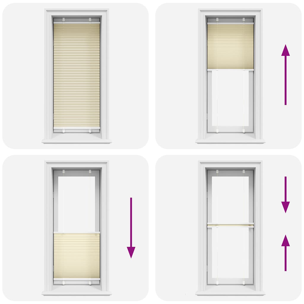 Plisuotas Blind Cream 55x150 cm Audinio plotis 54,4 cm