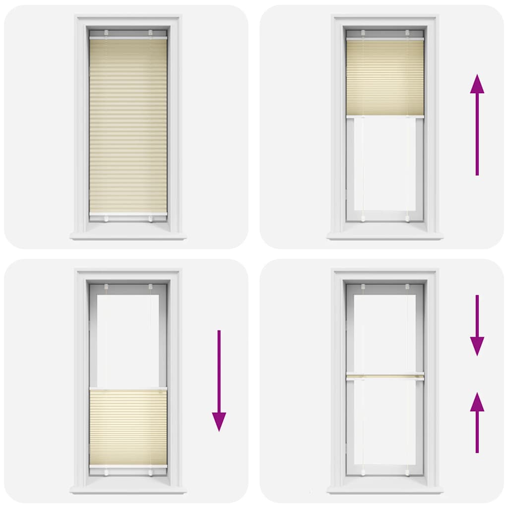 Plisuotas Blind Cream 65x150 cm Audinio plotis 64,4 cm