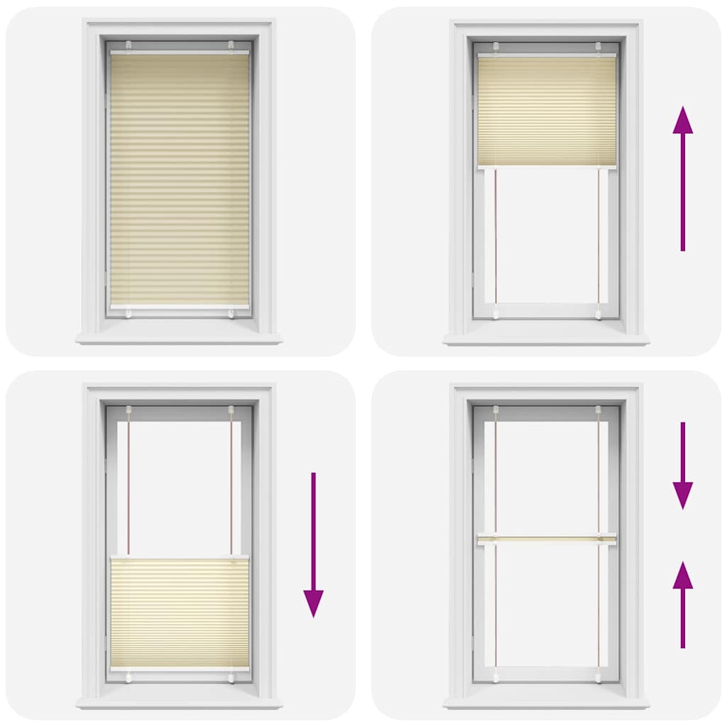 Plisuotas Blind Cream 70x150 cm Audinio plotis 69,4 cm