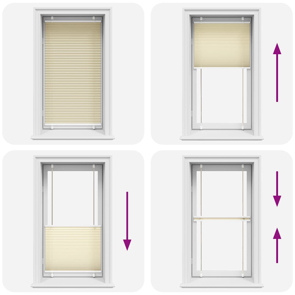 Plisuotas Blind Cream 80x150 cm Audinio plotis 79,4 cm