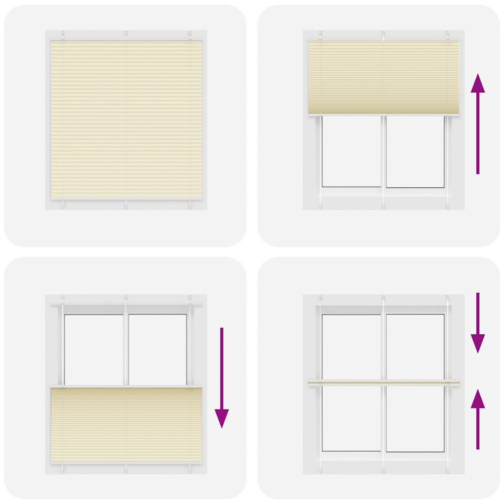 Plisuotas Blind Cream 115x150 cm Audinio plotis 114,4 cm