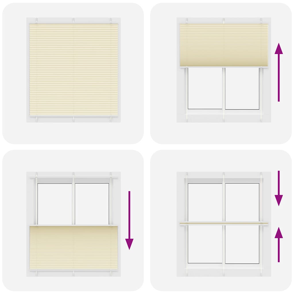 Plisuotas Blind Cream 115x150 cm Audinio plotis 114,4 cm