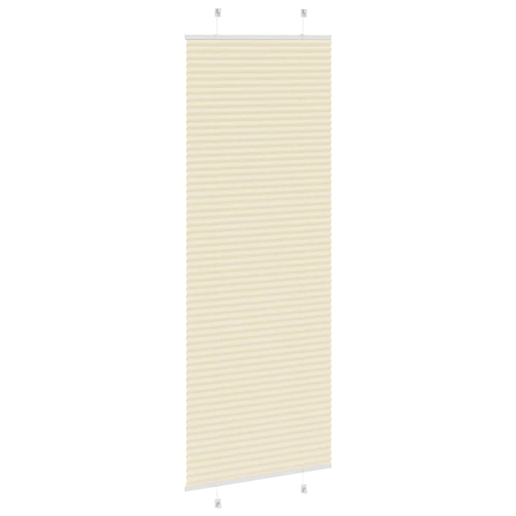 Klostuotos žaliuzės, kreminės spalvos, 70x200 cm, audinys, plotis 69,4 cm, poliesteris