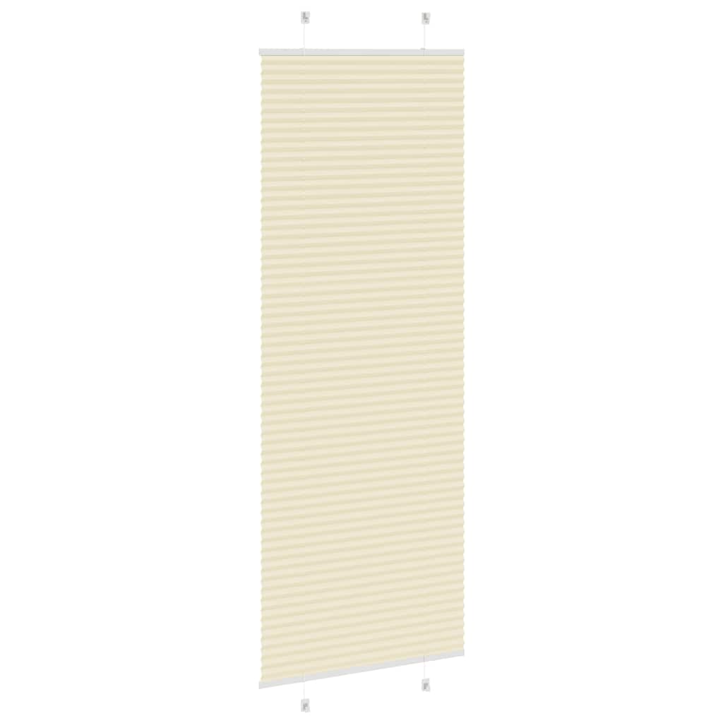 Klostuotos žaliuzės, kreminės spalvos, 75x200 cm, audinys, plotis 74,4 cm, poliesteris