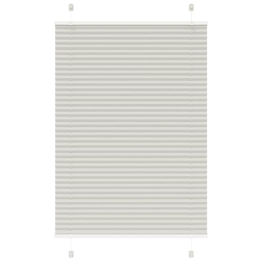 pleated blind light grey 100x100 cm fabric width