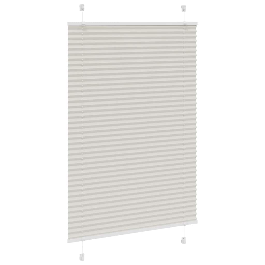 pleated blind light grey 100x100 cm fabric width