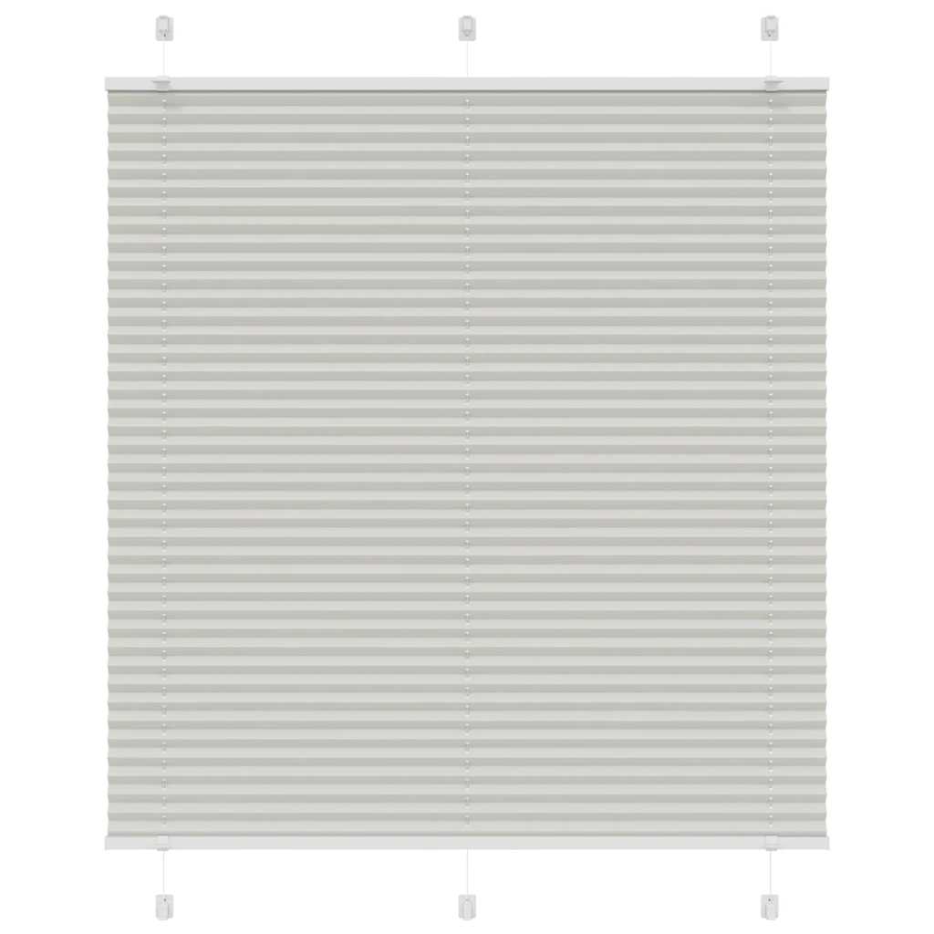 Pleated blind light gray 115x100 cm fabric width