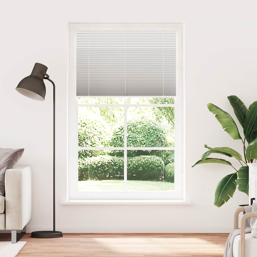 pleated blind light grey 120x200 cm fabric width