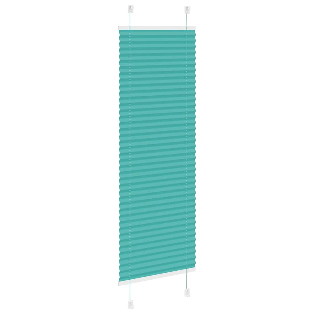 Klostuotos žaliuzės, petroletiškai žalios, 50x100 cm, audinys, plotis 49,4 cm, poliesteris